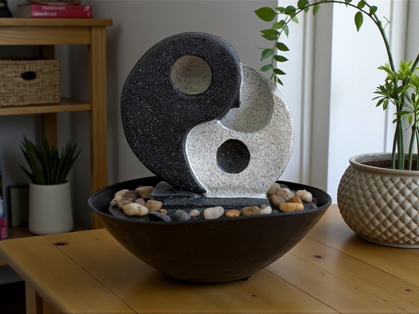 792G - Fuente yin & yang con led 21.5cm