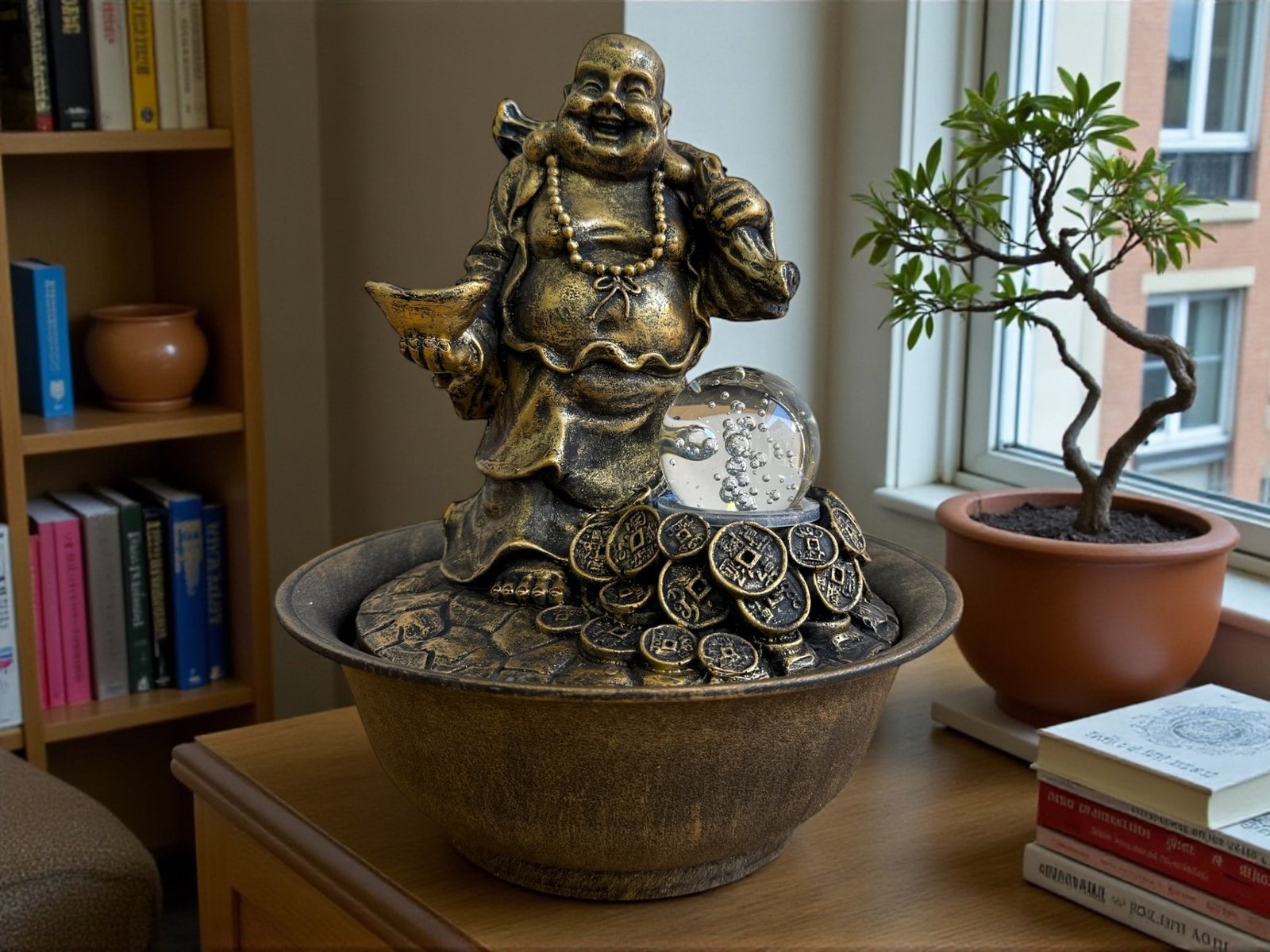 914X - Fuente Buda Riqueza 25 cm