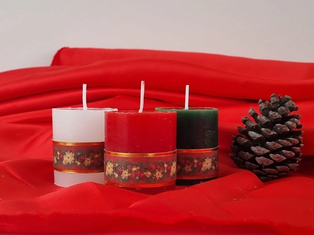 041A - Votivo Navideño x 12u. 5 x 4.4 cm