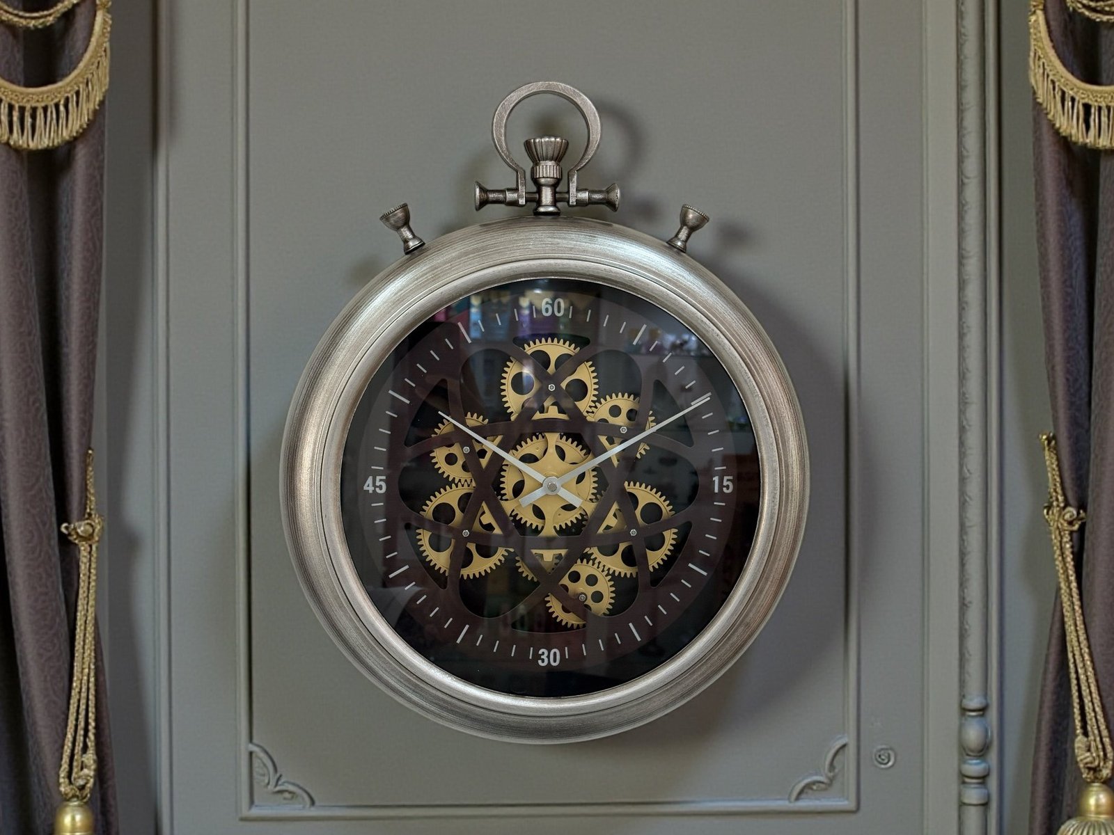 793N - Reloj de metal con engranajes 50 cm