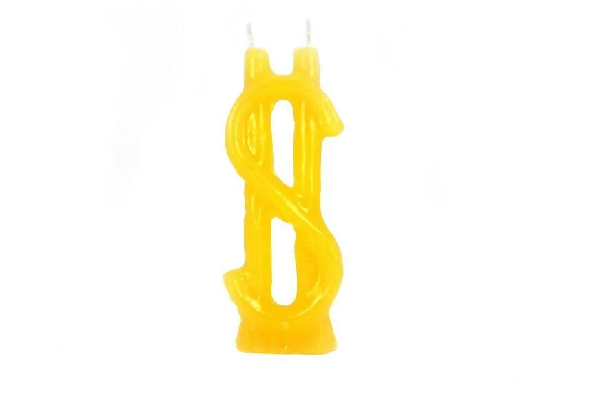 314 - Vela Signo $ 15 x 6 cm