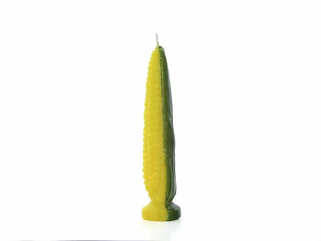346A- Vela Choclo C/Chala Verde 18 x 3.5 cm
