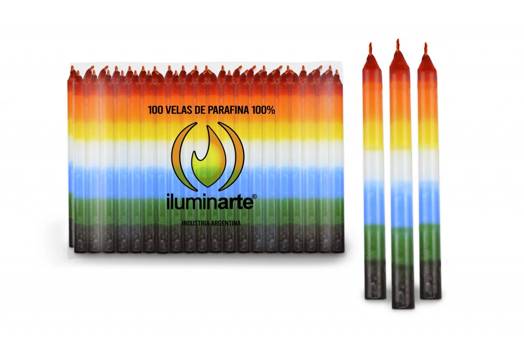 195A - Velas cortas 7 colores x 50 unid.